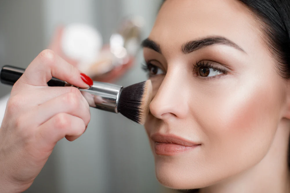 Soft glam makeup result