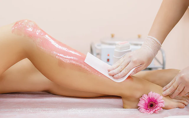 Clean waxing treatment room